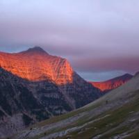 Coucher de soleil sur Mourre Gros et Caduc